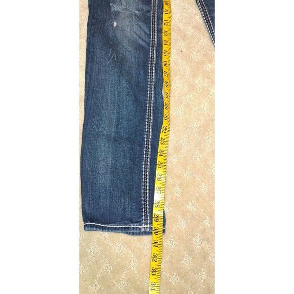 Rock Revival Jeans Women's Size 28x30 Celinda Straight Fit Bling Pockets - Picture 3 of 4